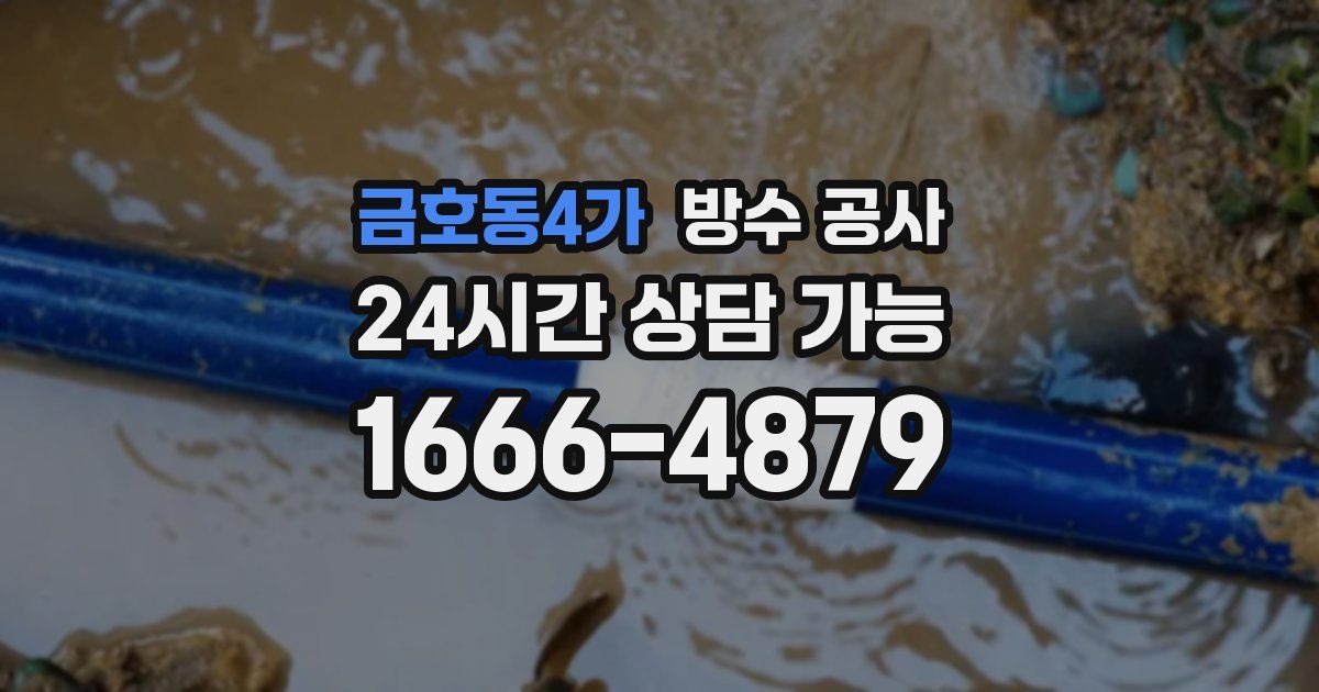 금호동4가 누수탐지
