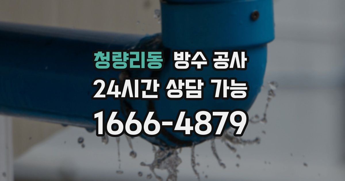 청량리동 누수탐지