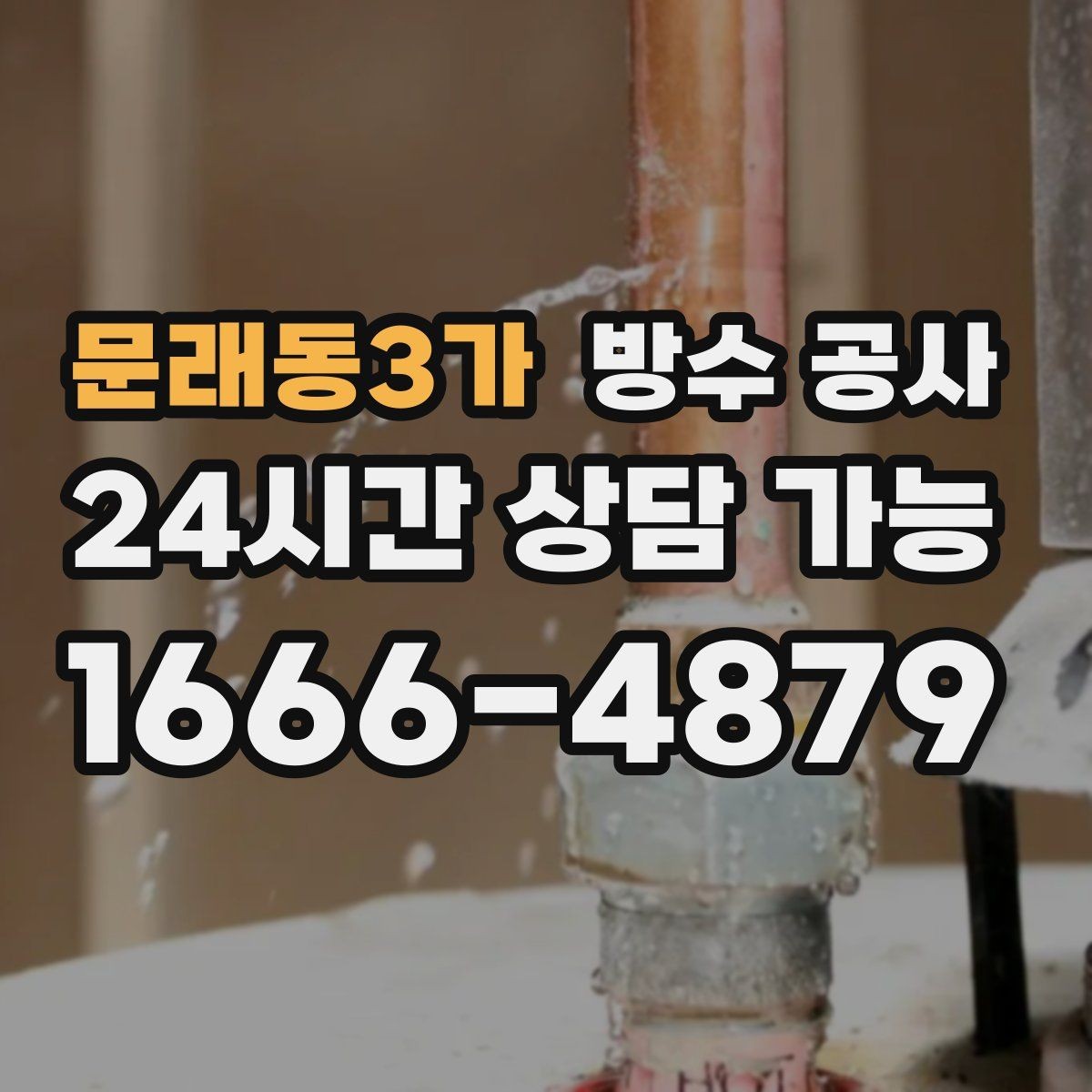문래동3가 방수 공사 옥상 출입문 문턱 누수 체크