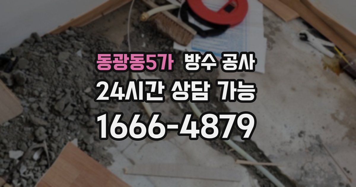 동광동5가 누수탐지