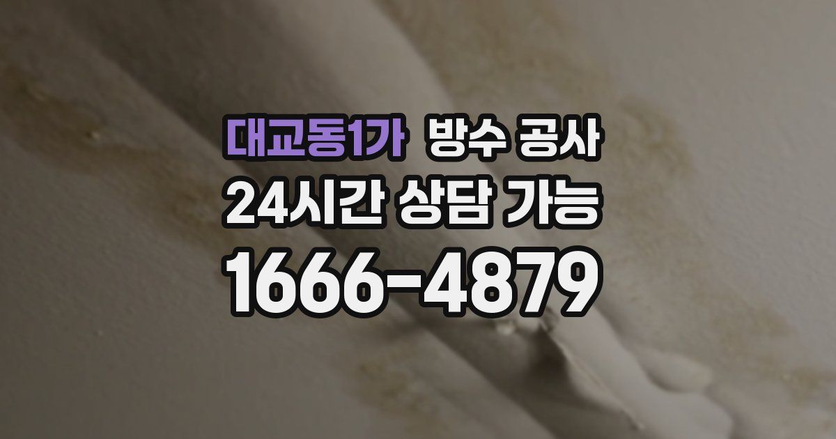 대교동1가 누수탐지