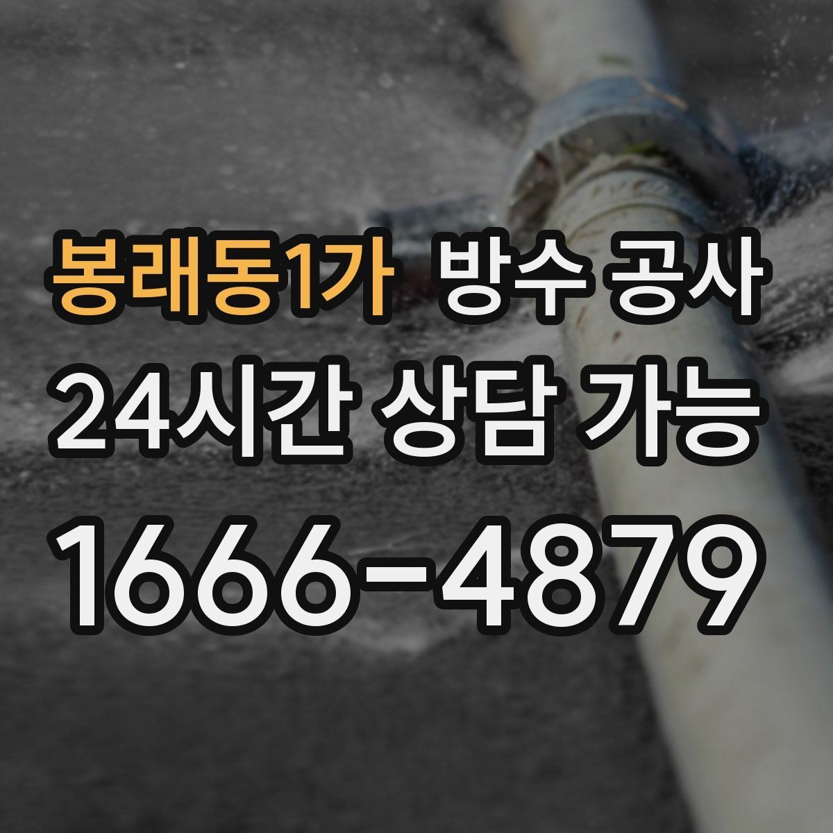 봉래동1가 방수 공사 욕실과 세탁실 경계부 누수 점검