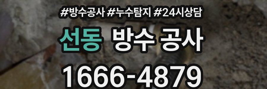 선동 방수 공사