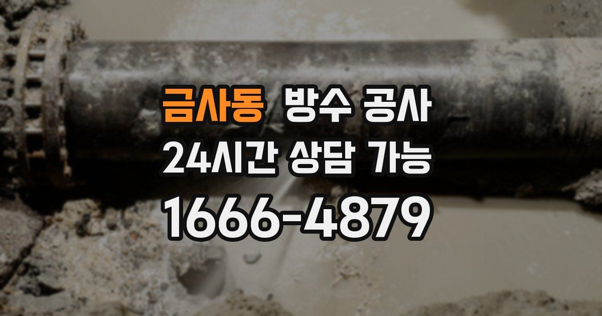 금사동 누수탐지