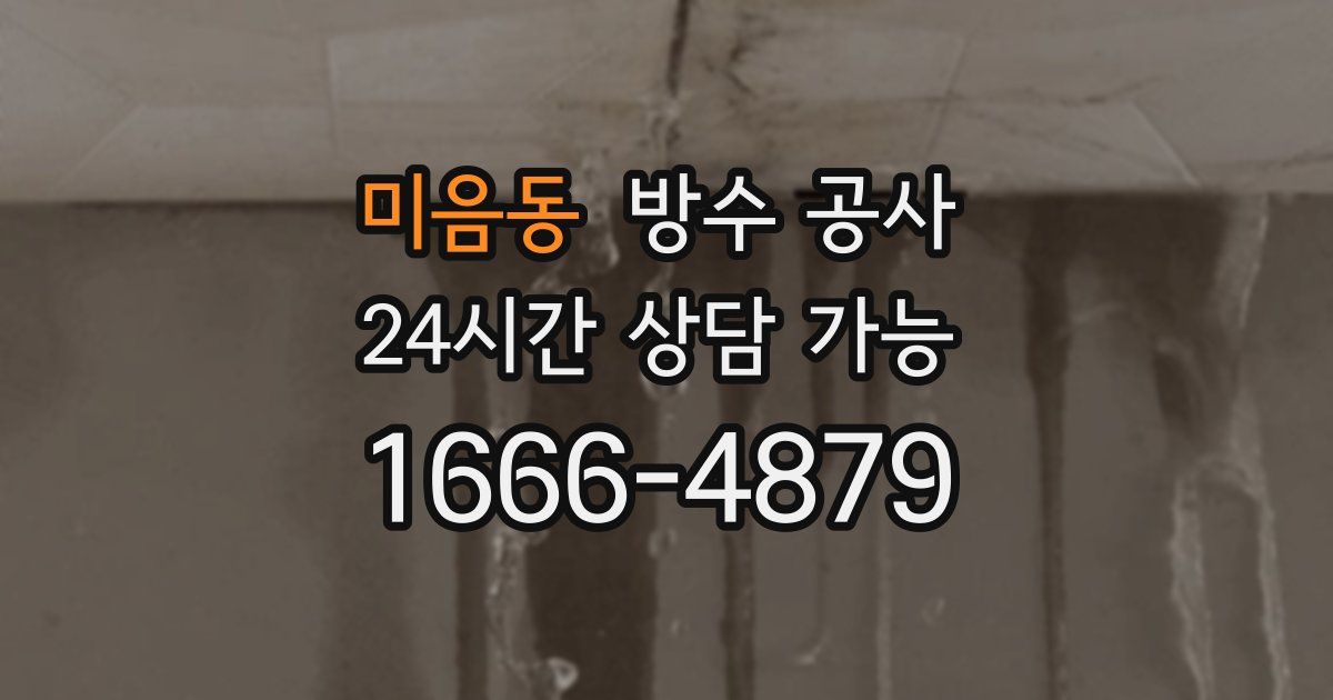 미음동 누수탐지
