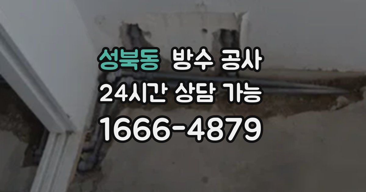 성북동 누수탐지