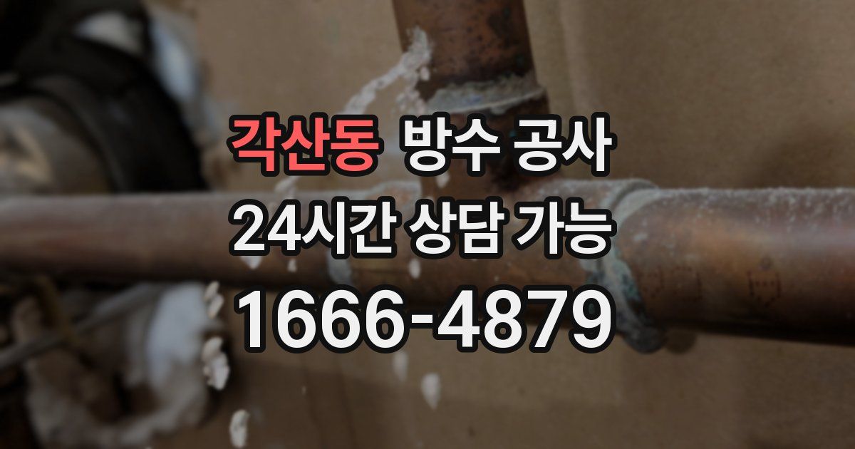 각산동 누수탐지