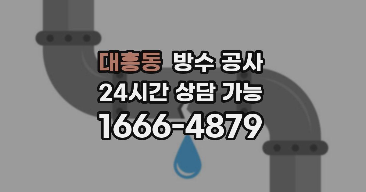 대흥동 누수탐지