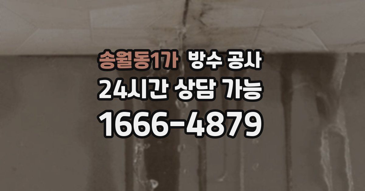 송월동1가 누수탐지