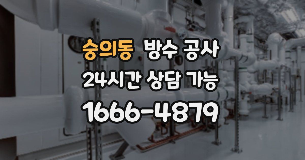 숭의동 누수탐지