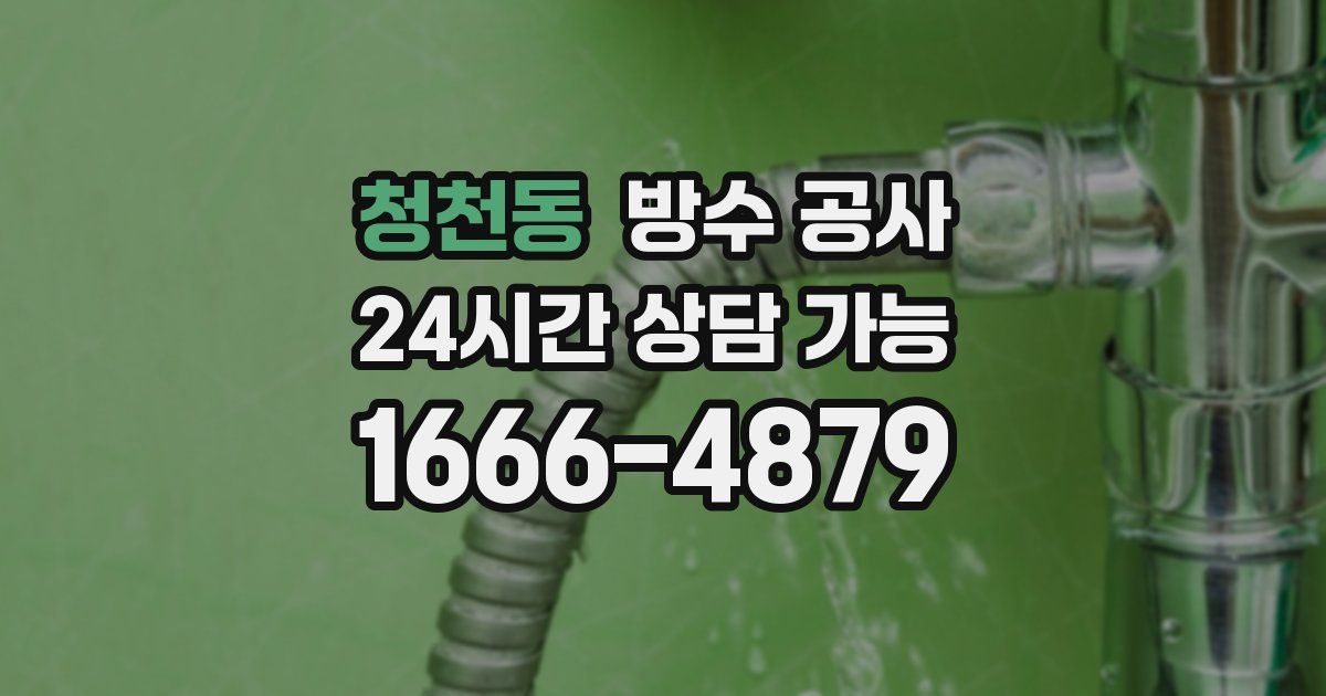 청천동 누수탐지