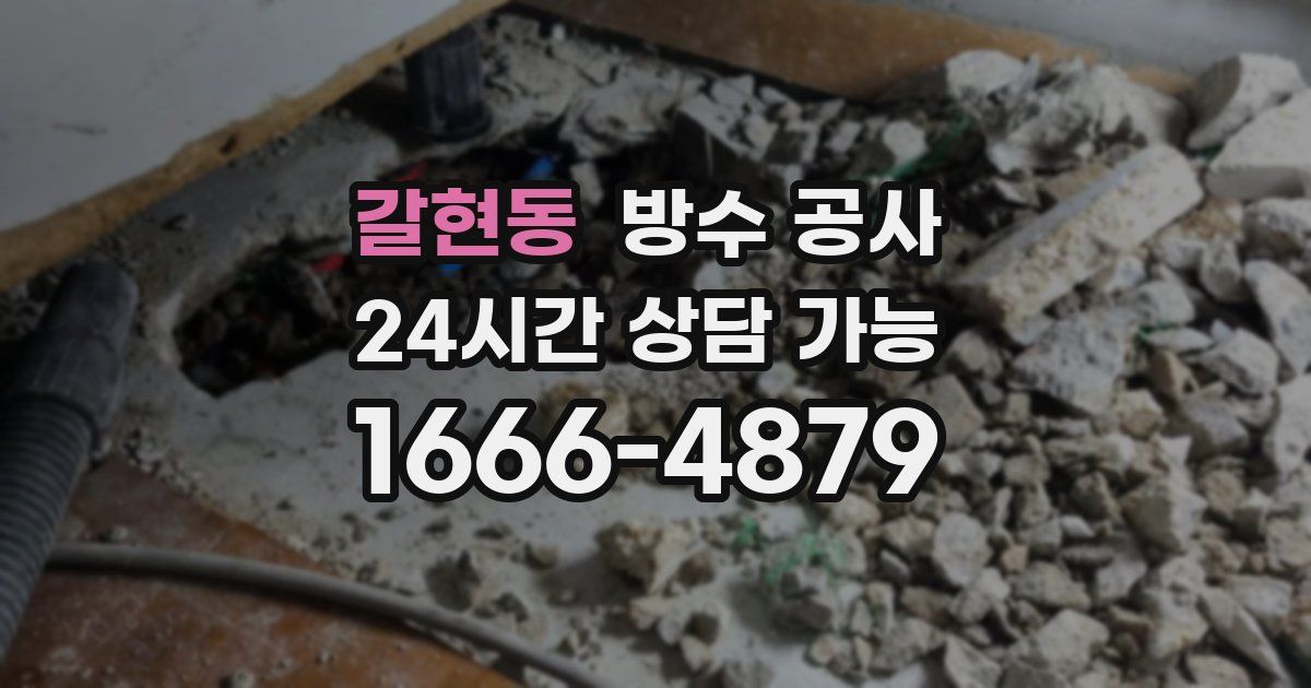 갈현동 누수탐지