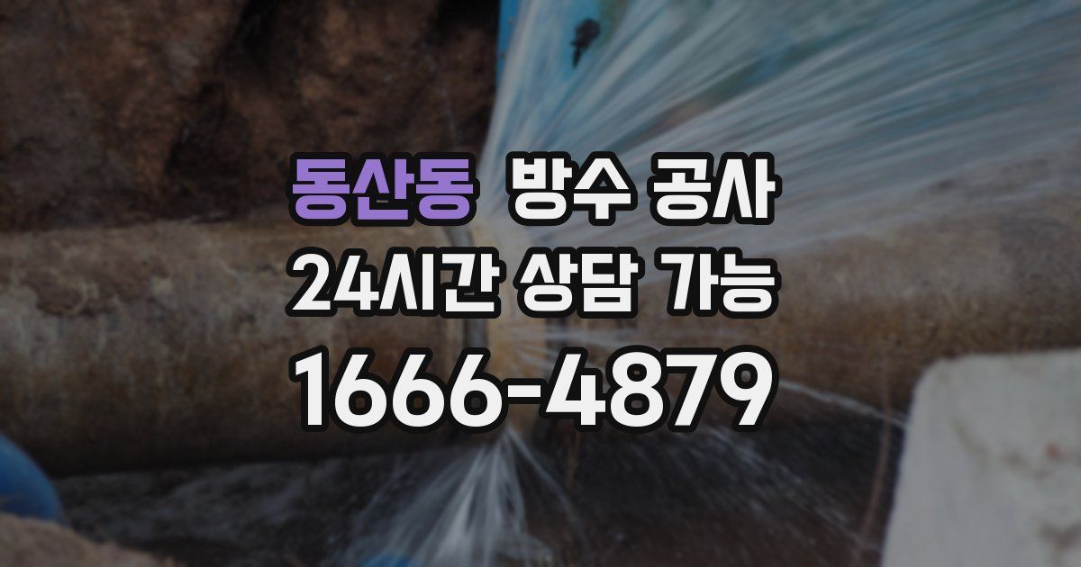 동산동 누수탐지