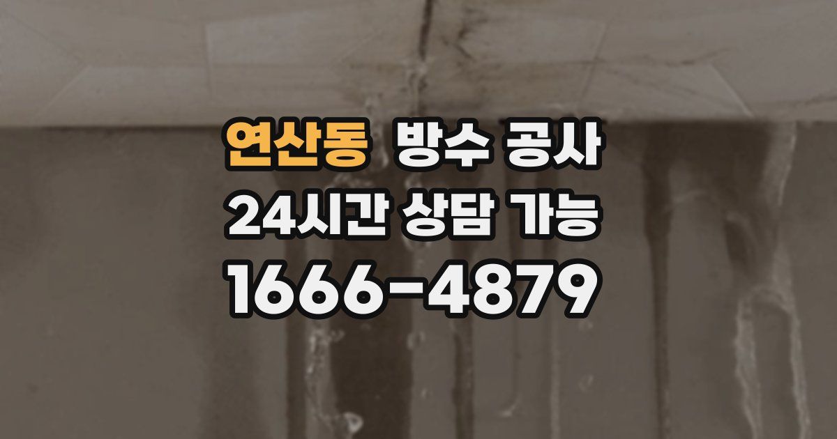 연산동 누수탐지