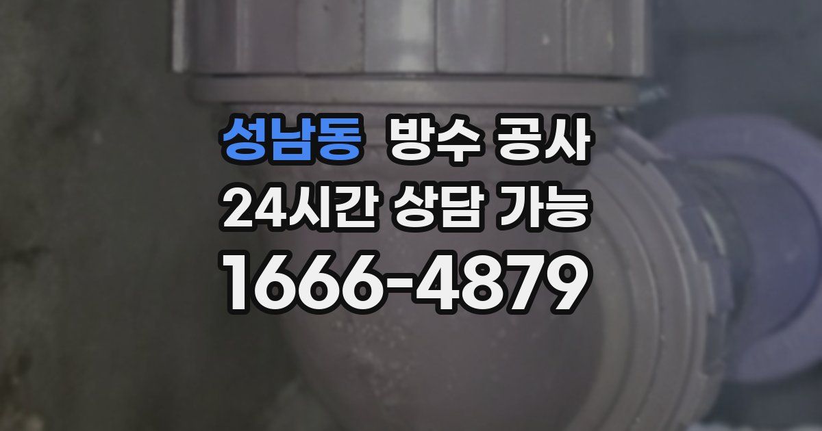 성남동 누수탐지