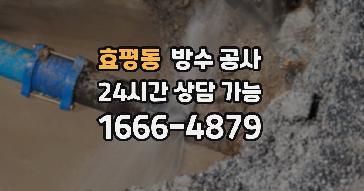 효평동 누수탐지