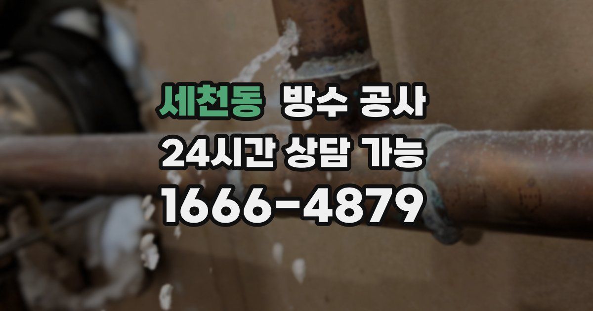 세천동 누수탐지