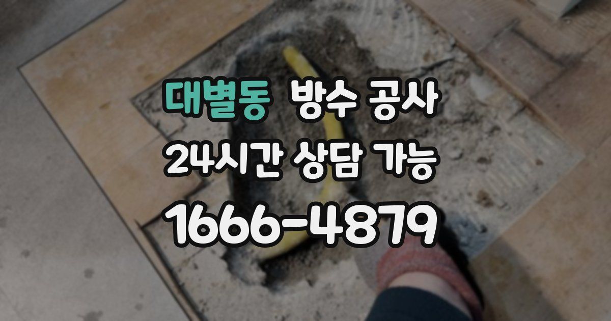 대별동 누수탐지