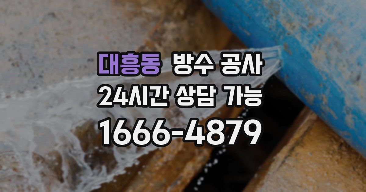 대흥동 누수탐지