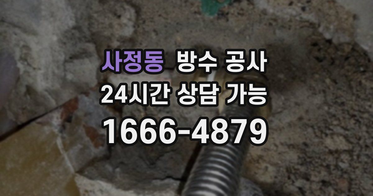 사정동 누수탐지