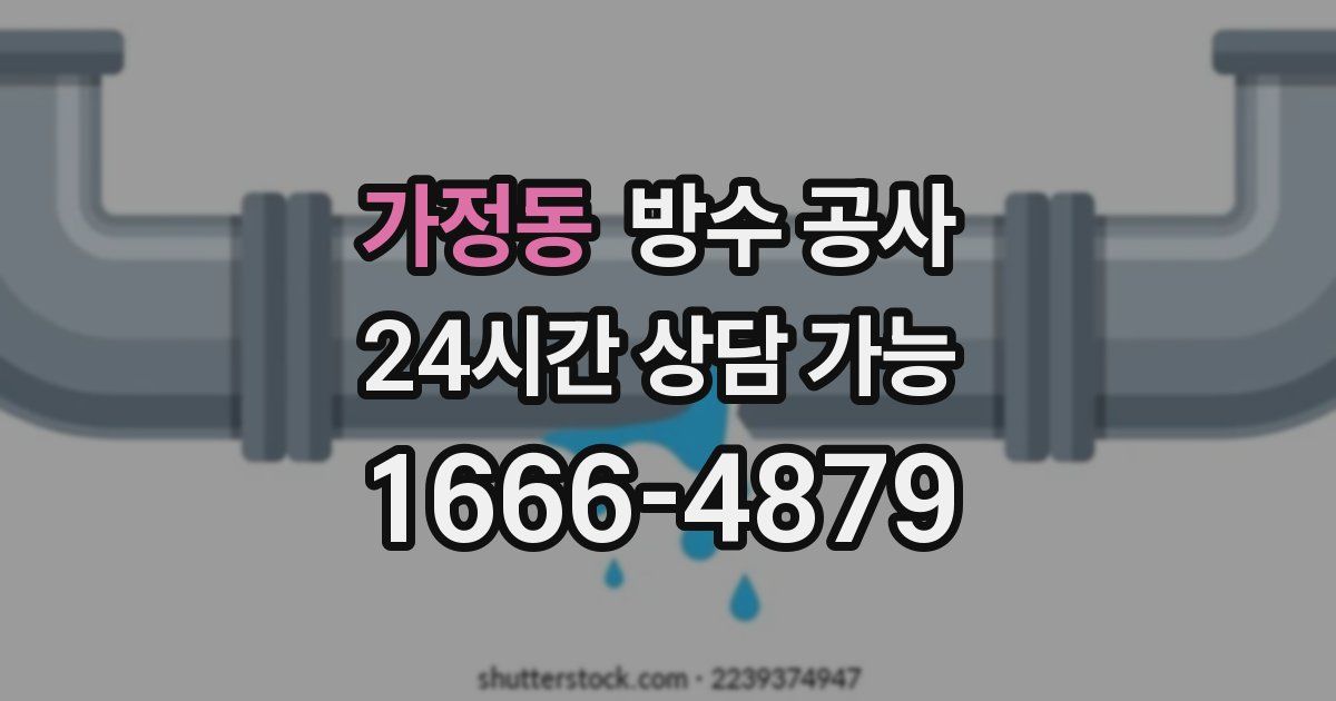 가정동 누수탐지