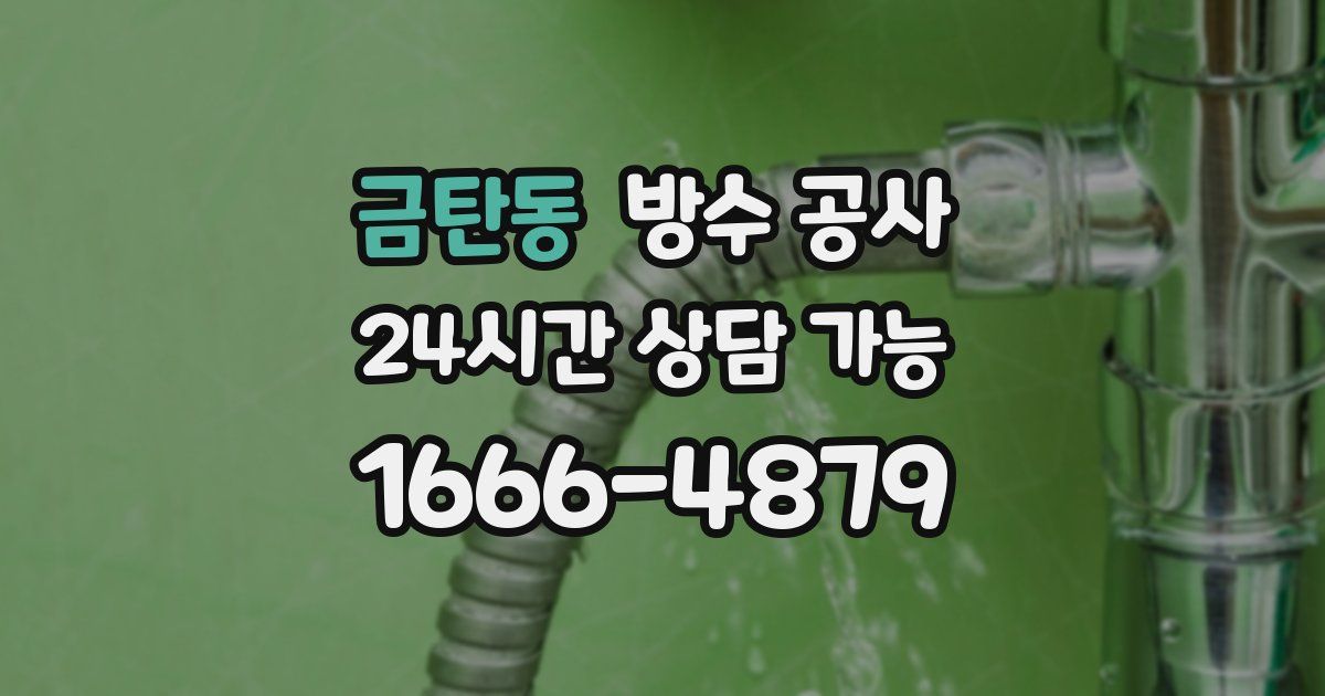 금탄동 누수탐지