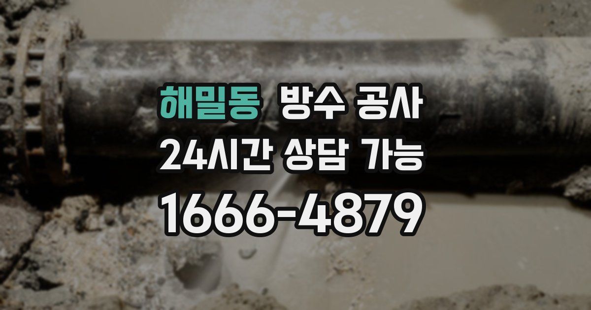 해밀동 누수탐지