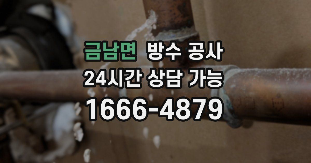 금남면 누수탐지