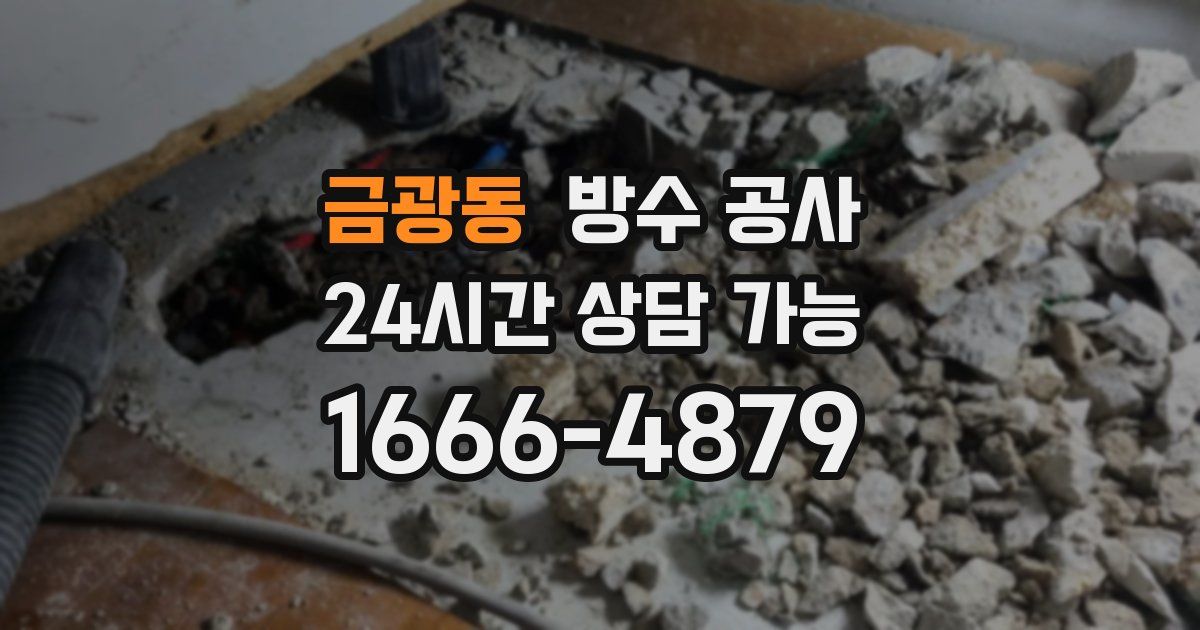 금광동 누수탐지