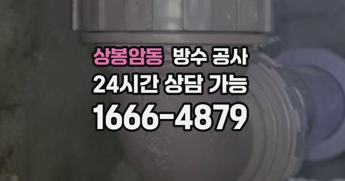 상봉암동 누수탐지