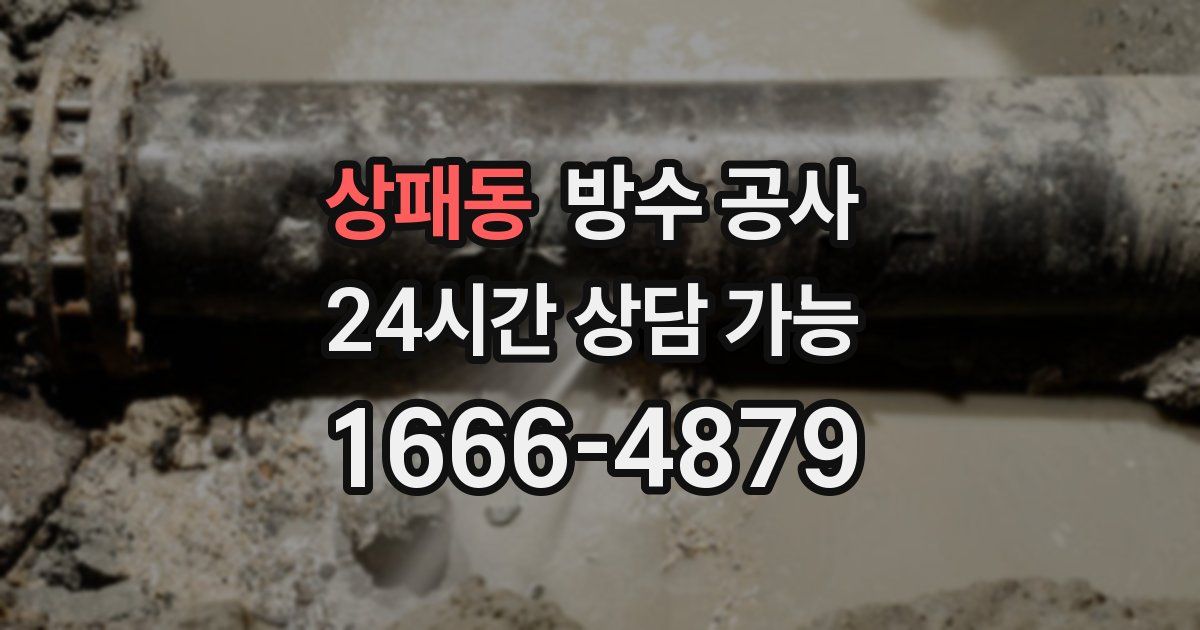 상패동 누수탐지