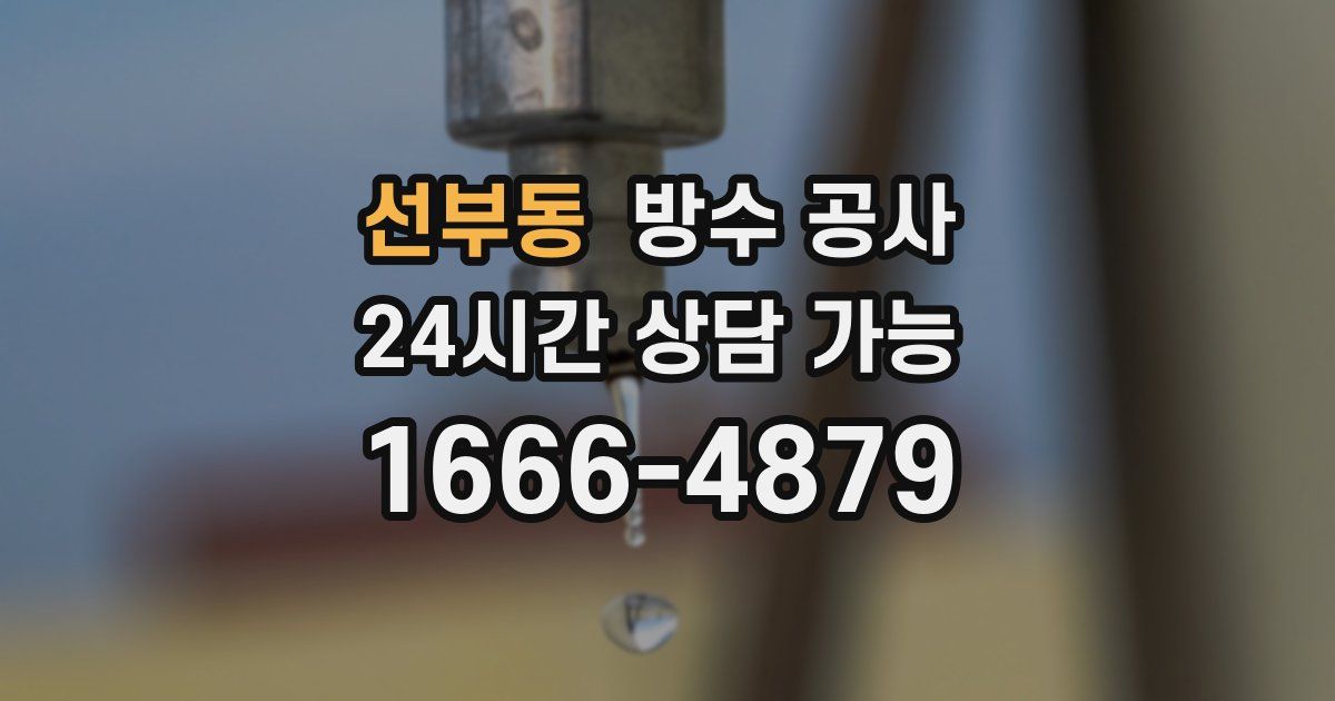 선부동 누수탐지