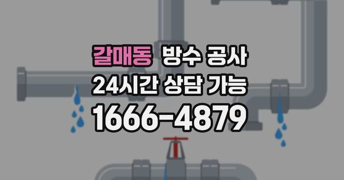 갈매동 누수탐지