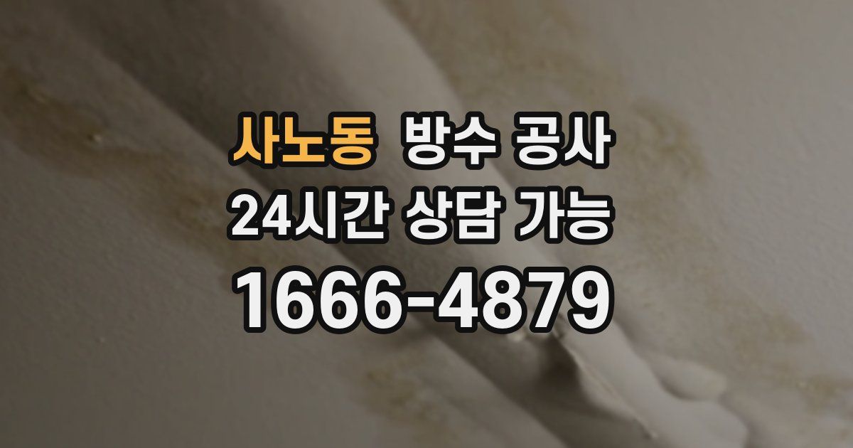 사노동 누수탐지