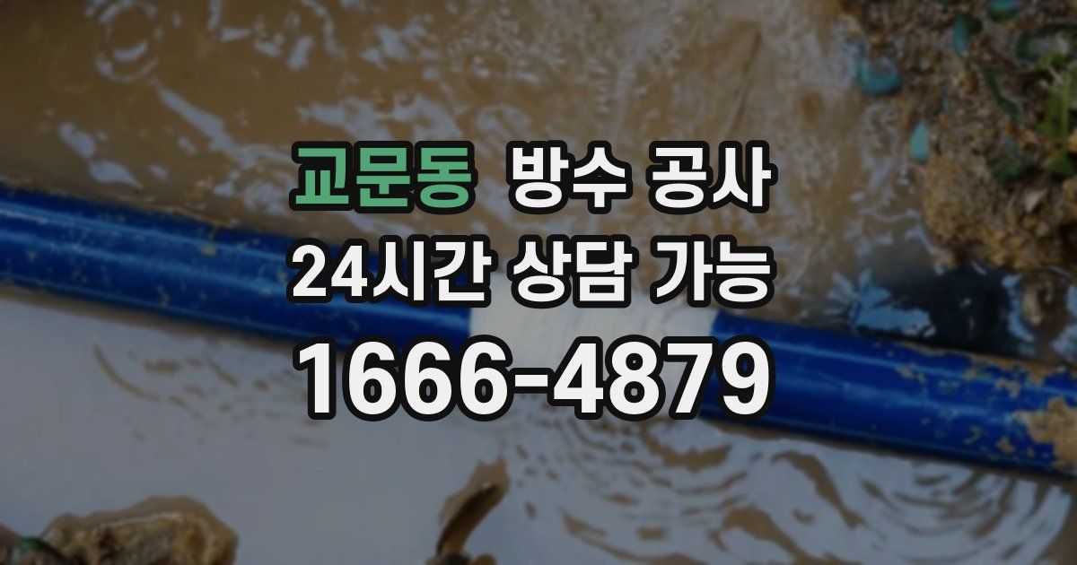 교문동 누수탐지