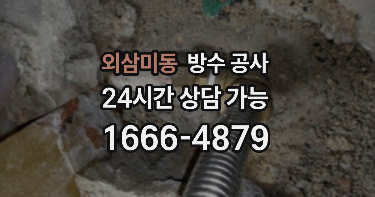 외삼미동 누수탐지