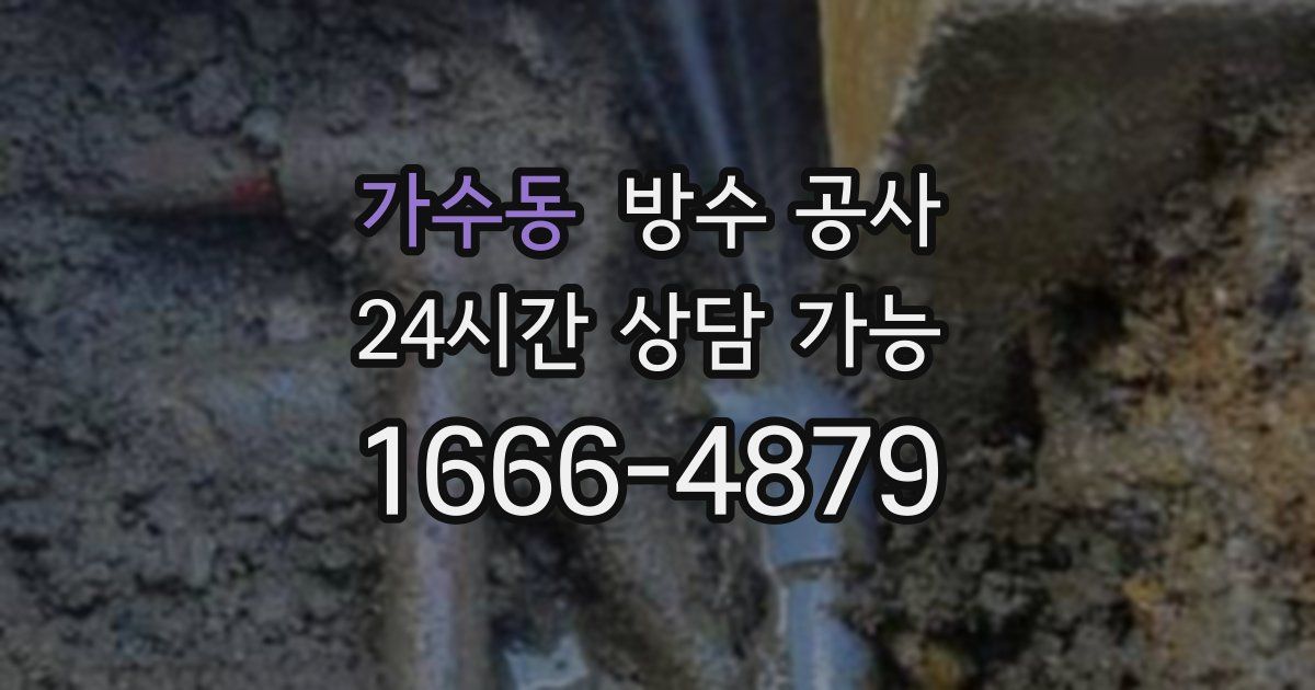 가수동 누수탐지