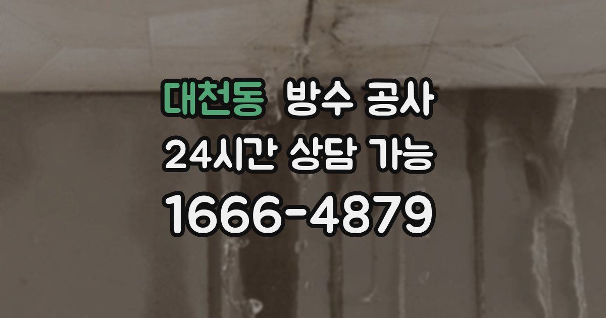 대천동 누수탐지