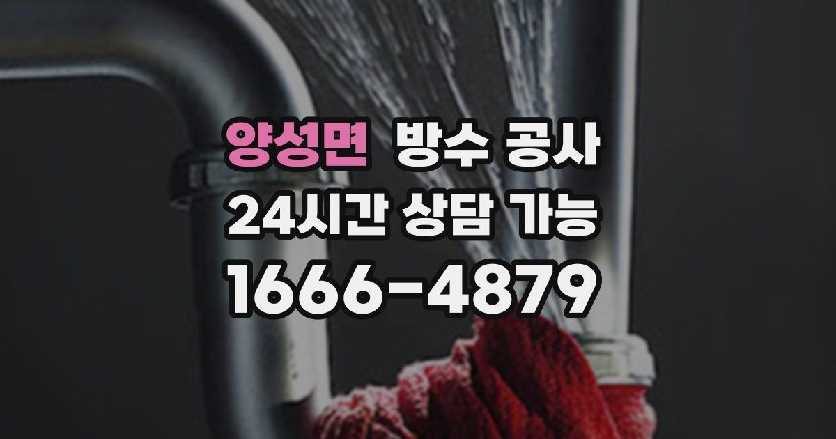 양성면 누수탐지