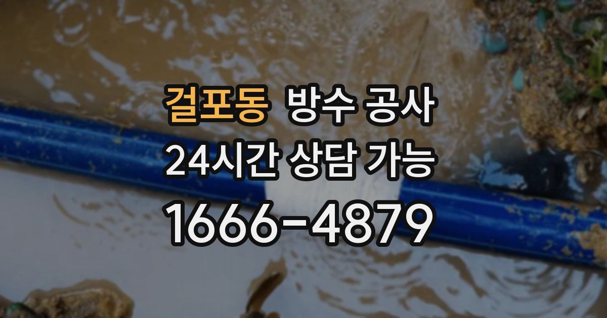 걸포동 누수탐지