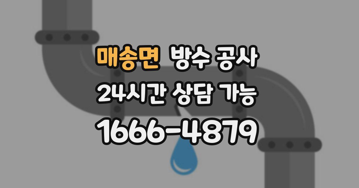 매송면 누수탐지