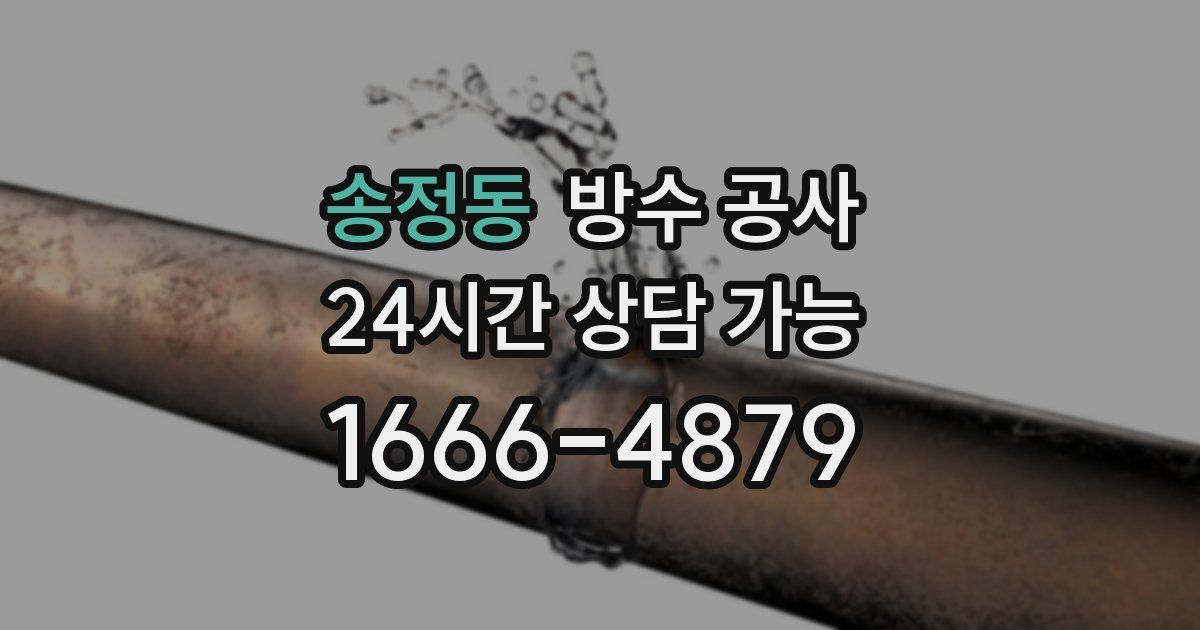 송정동 누수탐지