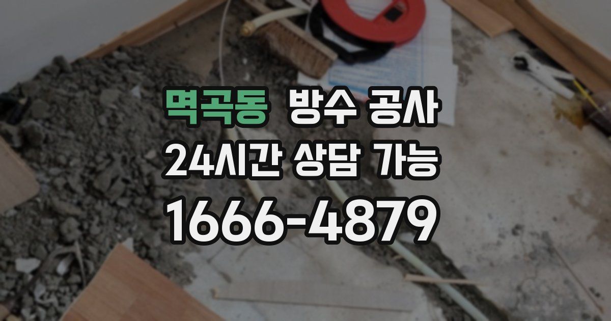 멱곡동 누수탐지