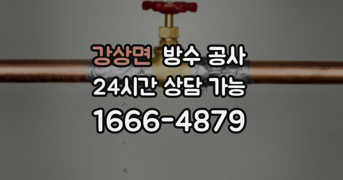 강상면 누수탐지