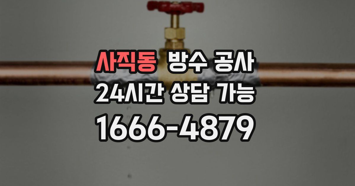 사직동 누수탐지