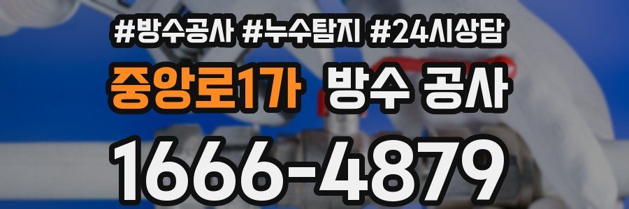 중앙로1가 방수 공사