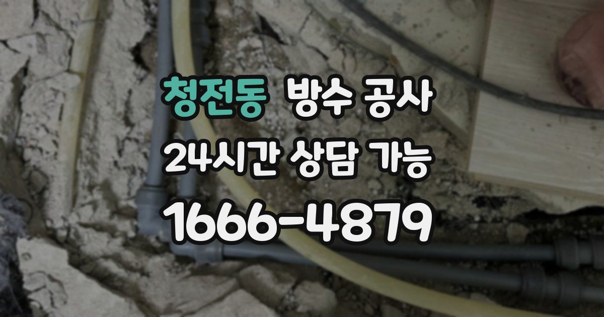 청전동 누수탐지