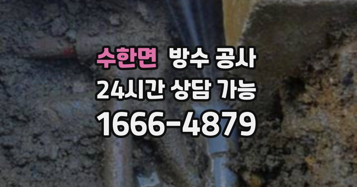 수한면 누수탐지