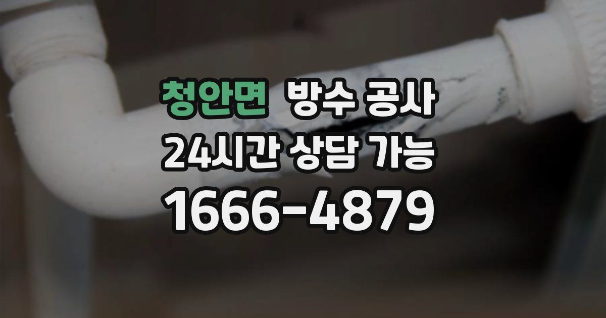 청안면 누수탐지