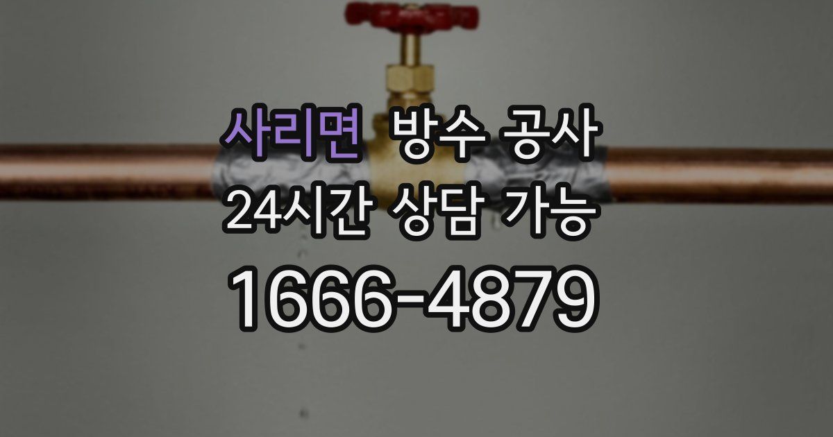 사리면 누수탐지